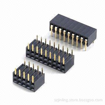 2.54mm Female Headers, Dual Row Side Entry Height of 6.0